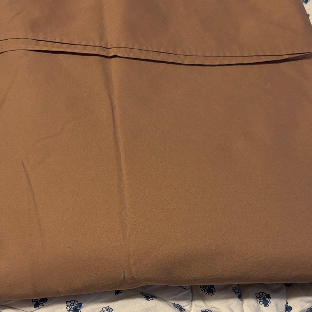 Polo Ralph Lauren Brown King Flat Sheet, 100% Cotton, Made in China-Coffee Color